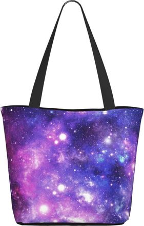 AOOEDM Purple Cosmical Colorfully Ladies Shopping Bag 13x11x7in.The Perfect ValentineS Day Gift.It Is The Best ValentineS Day Gift For Mom, Daughter, Wife,Et