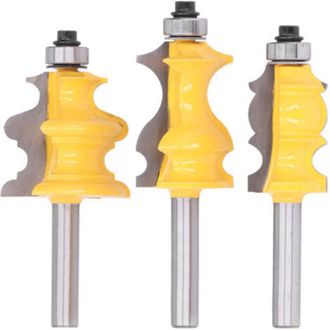 OEM Juego De 3 Herramientas Arquitect&oacute;nicas Para Trabajar La Madera, Di&aacute;metro Del V&aacute;stago: 8 Mm - Crezuo