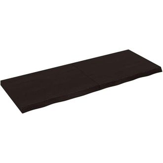 vidaXL Vidaxl - Estante Pared Madera Roble Tratada Marr&oacute;n Oscuro 160x60x(2-6)cm