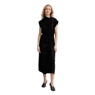 Sessun Jurk met opgestikte halslijn - Dames - Casual kleedjes - Zwart - XS - Kleedjes