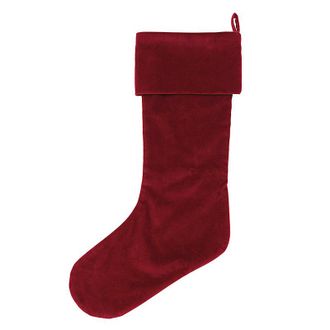 Ballard Designs Signature Velvet Stocking - Red - Ballard Designs
