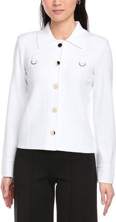 St. John Collared Boxy Knit Jacket