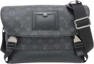 Louis Vuitton Pre-owned Monogram Eclipse Messenger Voyage Schoudertas - Heren - Vintage Schoudertas - Zwart - ONE Size - Vintage
