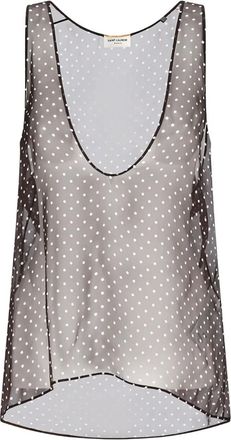 Saint Laurent Top met stippen - Bruin