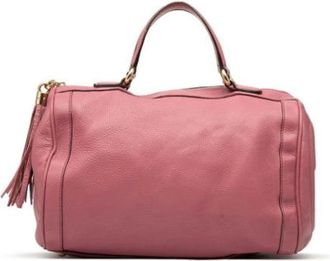 Gucci Pre-owned Handbags, female, Pink, Size: ONE SIZE Pre-owned Leather Handbag