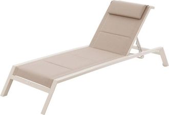 Hesperide Hesperide - Tumbona Allure Lino Y Arcilla 2 Ruedas Aluminio Y Texaline - Hesp&eacute;ride