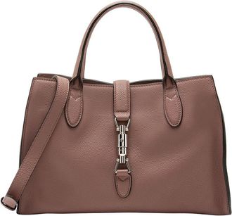 Gucci Pink Soft Pebbled Leather Jackie Small Tote (Authentic Pre-Loved)