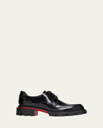 Christian Louboutin Mens Our Georges L Leather Derby Shoes