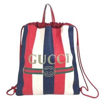 Gucci Vintage, unisex, Veelkleurig, ONE Size, Pre-owned Canvas Rugzak