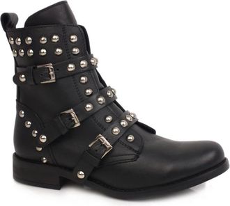 Steve Madden Enkellaarsjes - Dames - Enkellaarsjes - Zwart - 41 EU - Leer - Schoenen