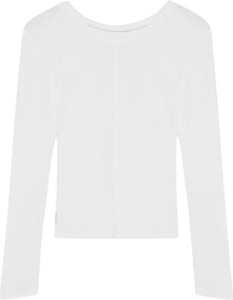 Won Hundred Irine LS Top - Dames - Longsleeves - Wit - S - Katoen - Tops