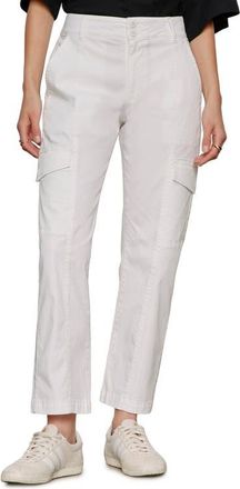 Sanctuary Rebel Ankle Straight Leg Cargo Pants in Chalk White at Nordstrom, Size 34