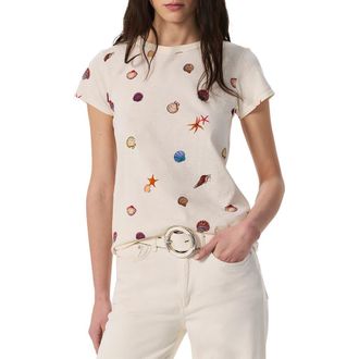 Rag & Bone Seashell Print Cotton T-Shirt in Ivy at Nordstrom Rack, Size X-Small