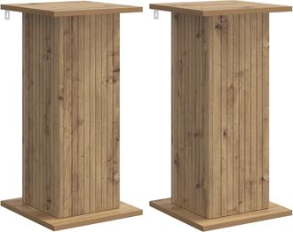 vidaXL Soporte De Plantas 2 Uds. Roble Artisan 30,5 X 30 X 60,5 Cm Vidaxl