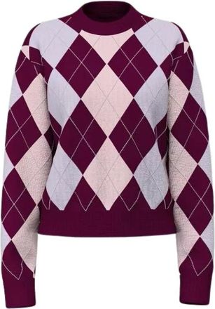 Guess Gracie Ronde Hals Trui - Dames - Ronde hals truien - Paars - S - Truien & Vesten