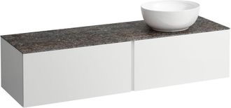 Laufen Il Bagno Alessi Cajonera, Encimera De Piedra Marrone - Laufen