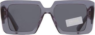 Prada Dark Grey Square Ladies Sunglasses PR 23YS 19O70B 51