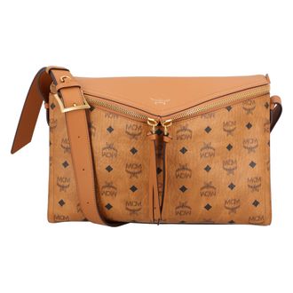 MCM Diamant 3D Schoudertas in Visetos Leer Mix