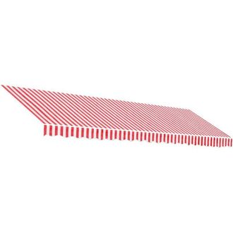 vidaXL Tela De Repuesto De Toldo Rayas Rojas Y Blancas 5x3 M Vidaxl