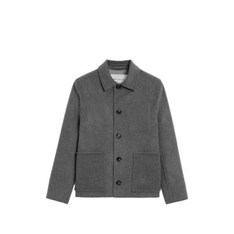 Ami Button-down Wool And Cashmere Jacket