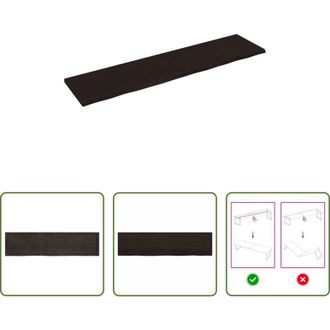 vidaXL vidaXL Tavolo sostitutivo - Piano Tavolo Marrone 200x50x(2-4) cm Rovere Massello Trattato