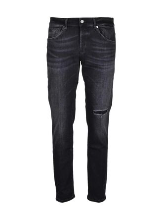 Dondup Black George Skinny Fit Cotton Polyester Jeans