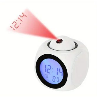 OEM Reloj Despertador Digital Multifuncional Con Proyector Para El Dormitorio, Reloj Digital Con Indicador De Temperatura Y Humedad - Crezuo