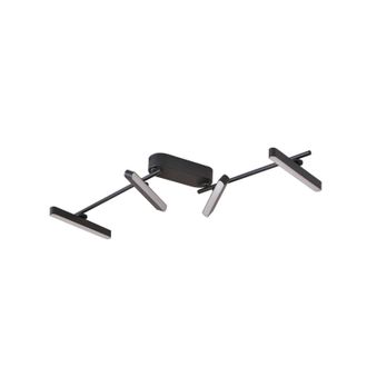 Lindby Lindby L&aacute;mpara De Techo Led eldrin En Negro Metal