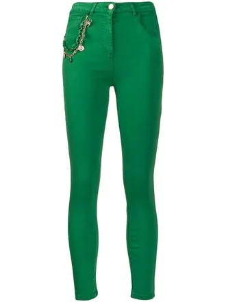 Elisabetta Franchi Jeans con design a cinque tasche - Verde
