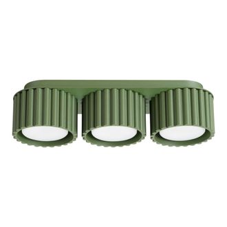 Sollux Lighting Plafone verde oliva aluminio alt. 8 cm