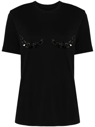 JNBY T-shirt verfraaid met kristallen - Zwart