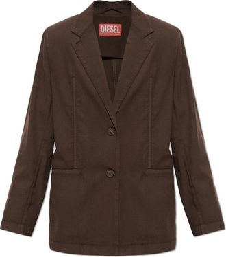 Diesel Wool Blazer G-Kessier - Dames - Blazers - Bruin - S - Wol - Jassen