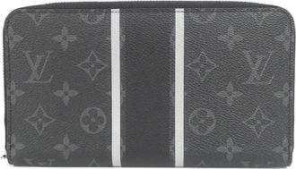 Louis Vuitton Black Coated Canvas Long Wallet (Bi-Fold) (Pre-Owned)