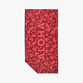 Slowtide Alohauke Quick Dry Towel In Guava
