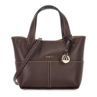 Furla Tassen, Dames, Bruin, ONE Size, Leer, Leren Mini Tote