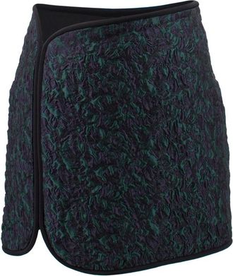 3.1 Phillip Lim Green and Navy Textured Skirt Size XXS