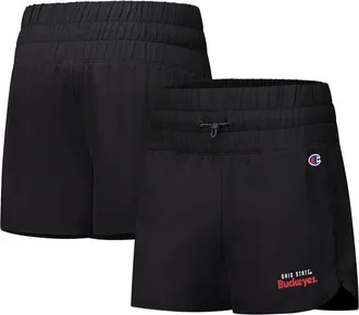 Champion Womens Champion Black Ohio State Buckeyes Tailgate Her Woven Shorts at Nordstrom, Size X-Large