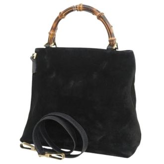 Gucci Pre-owned Handbags, female, Black, Size: ONE SIZE Pre-owned Vintage Bamboo Handbag