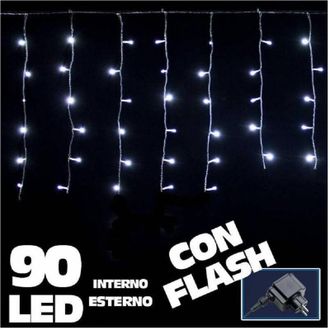 Trade Shop Trade Shop - Luminosa Natalizia 90 Led Luminosa Blanca 3 Meses External Luci Cavo 5mt