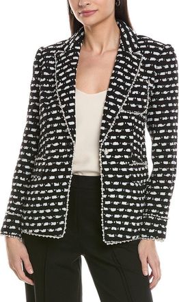 Elie Tahari Pearl Trim Wool-Blend Blazer