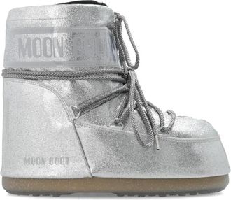 Moon Boot Icon Glitter Snowboots - Dames - Winterlaarzen - Grijs - 36 EU - Leer - Schoenen