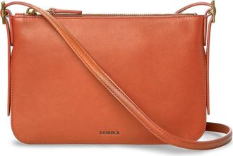 Shinola Small Bixby Accordion Leather Crossbody Bag in Rust at Nordstrom