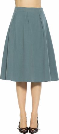 Alexia Admor Camille Pleated Midi Skirt in Teal at Nordstrom Rack, Size 14