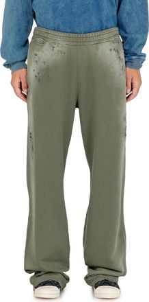 Diesel Cotton sweatpants with destroyed effect - Pants - Man - Green