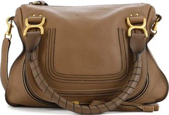 Chlo&eacute; Marcie Leather Small satchel - Bruin