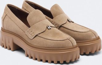 Hogan Suede platform loafers