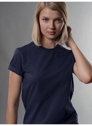 Trigema T-Shirt TRIGEMA TRIGEMA Slim Fit T-Shirt aus DELUXE Baumwolle, Damen, Gr. XXL, blau (navy), Single Jersey, 100% Baumwolle, Basic, normal, Rundhals, Sh