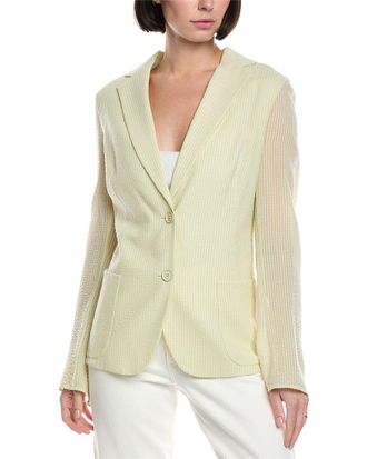 Akris Nash Wool & Silk-Blend Blazer