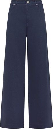 Cruna Taylor broek met knoop aan de voorkant - Blauw