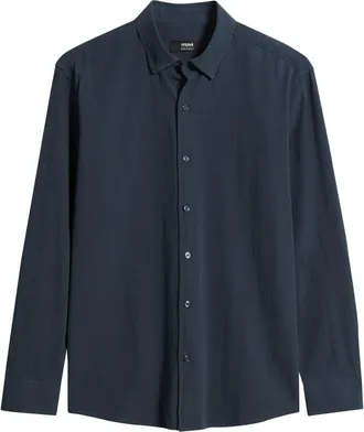 Mavi Regular Fit Cotton Button-Up Shirt in Collegiate Blue at Nordstrom, Size Xx-Large